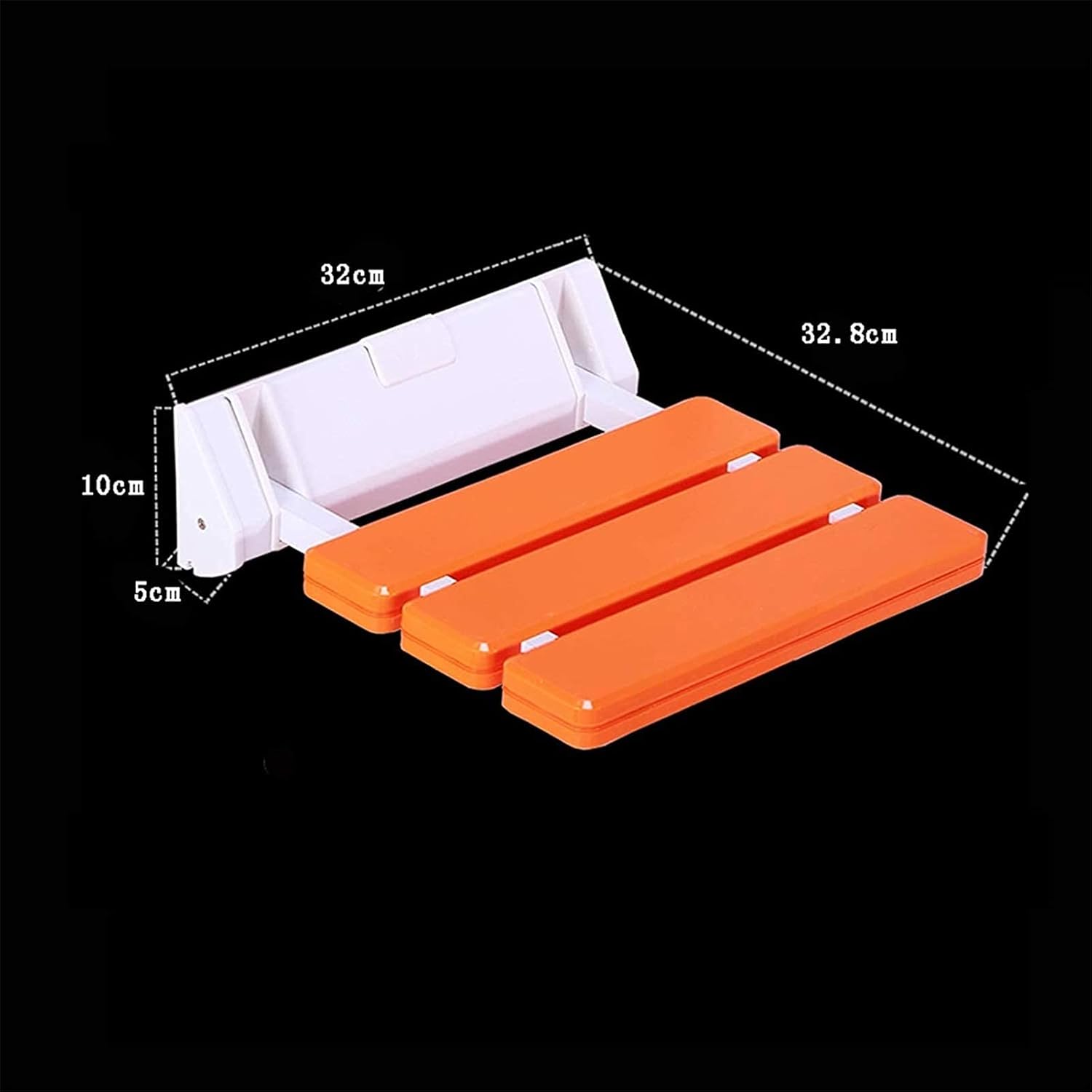Bath Stools,Padded Seat Transfer Bench,Shower Stool Folding Bathroom Shower Wall Chair Bathroom Bath Stool Change Shoes Wall Stool Maximum Load Capacity 250Kg Bath Chair,Orange