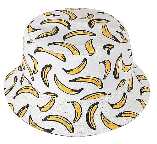 Ihauiue IHA-PM-XJ-WT Novelty Fruit Print Bucket Hats Summer Fishing Cap Reversible Packable Sun Hat cover