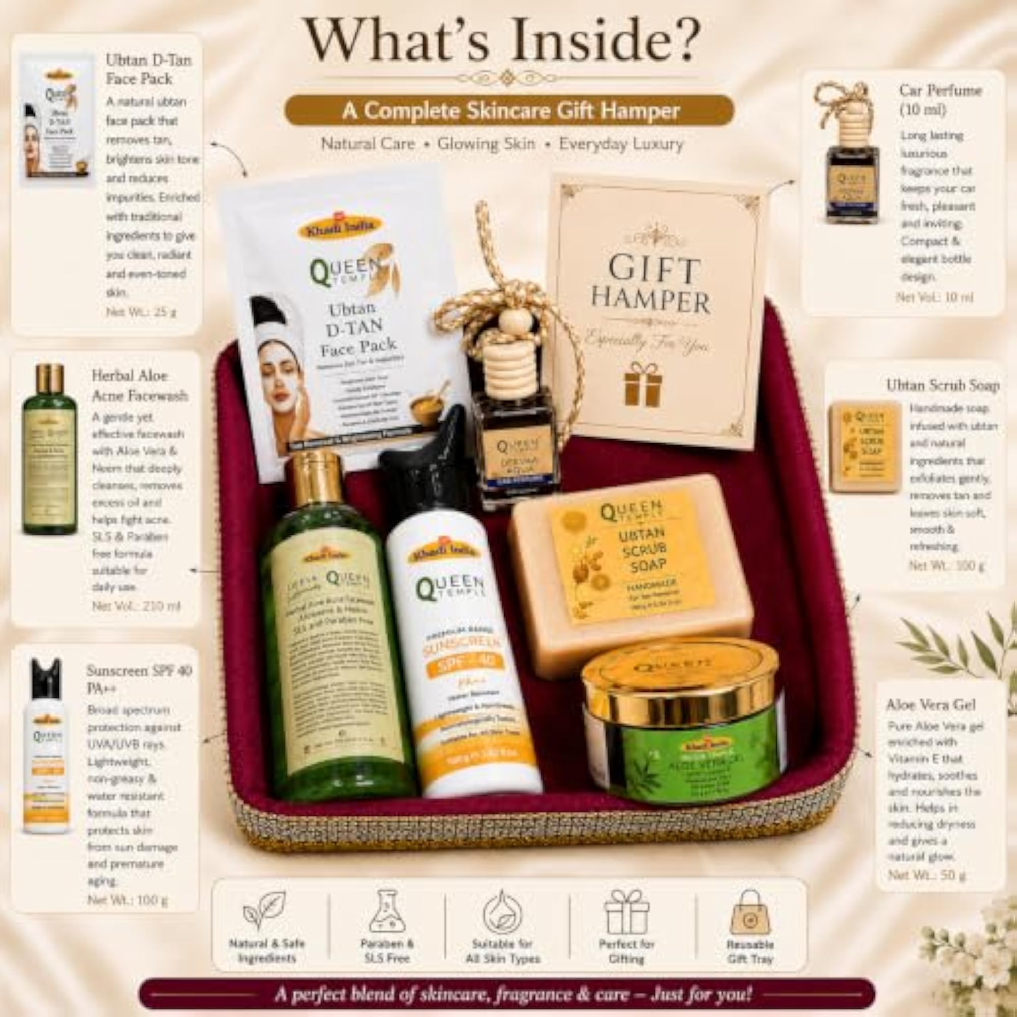 Khadi India Skin Care Gift Hamper for Men & Women