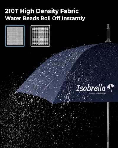 Image of ISABRELLA Umbrella for Rain Big Size, Windproof Umbrella for Men 54 Inch Automatic Open for Heavy Rain and Wind UV Protection Large Size for Family Suitable for Sunny & Rainny