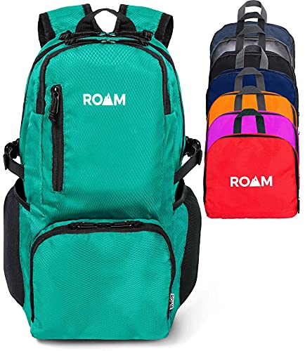 Roam 25L Hiking Daypack, Lightweight Packable Backpack, Rainproof, for Travel, Camping, Foldable, Durable, Water Resistant Ultra Light - Aqua 50L