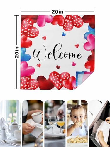 Servilletas de Tela Valentine's Love Set x4 50x50 cm miniatura 7