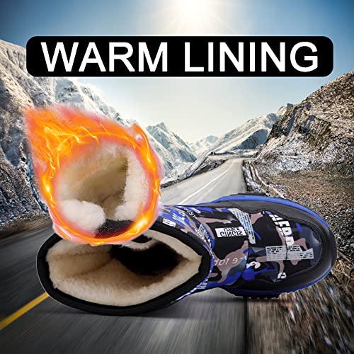 FLIOZY Girls Boys Snow Boots Kids Warm Lining Winter Shoes Outdoor Waterproof Anti-Slip Cold Weather Shoes (Toddler/Little Kid/Big Kid)2