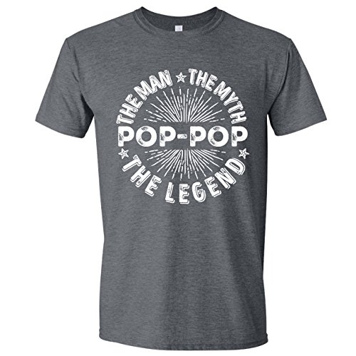 Pop-pop Shirt, The Man The Myth The Legend, Gift for Pop, Mens Gray