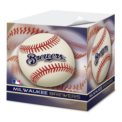 National Design Milwaukee Brewers 2.75-Inch Sticky Note Cube (CUS-AWY)