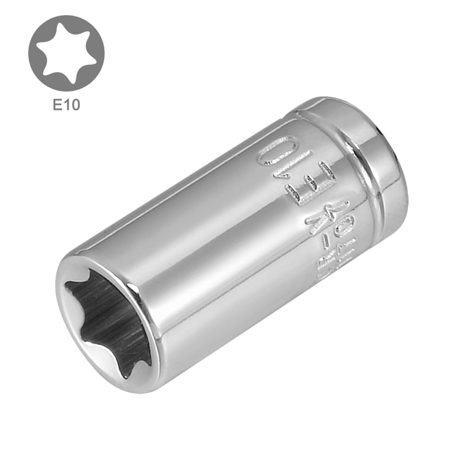 2Pcs 1/4-inch Drive E10 External Torx Shallow Socket, Cr-V Steel, Not - Image 2