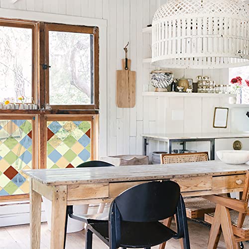 Flortlias SE109-FLORTLIAS Vintage Modern Geometric Transparent Window Film thumb #2