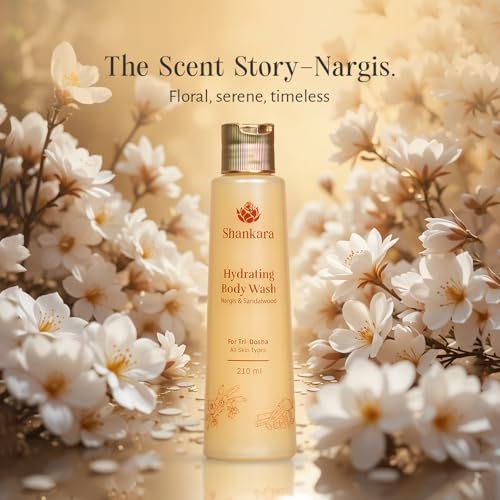Image of Shankara Hydrating Body Wash with Watermelon Seed Oil, Sandalwood and Aloe Vera | Moisturizing Natural Body Cleanser for Dry Skin | Floral Fragrance | 210ml