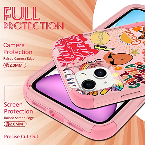 Plakill for iPhone 14/13 Case, Cute Art Cover for Women - image 5