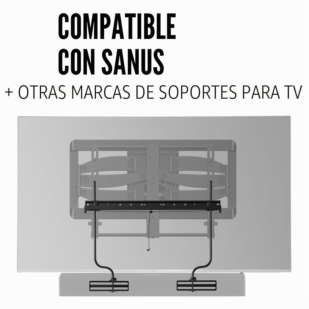 Sanus SASB1-B1 - Soporte de pared para barra de sonido para televisores de pulgadas, color negro