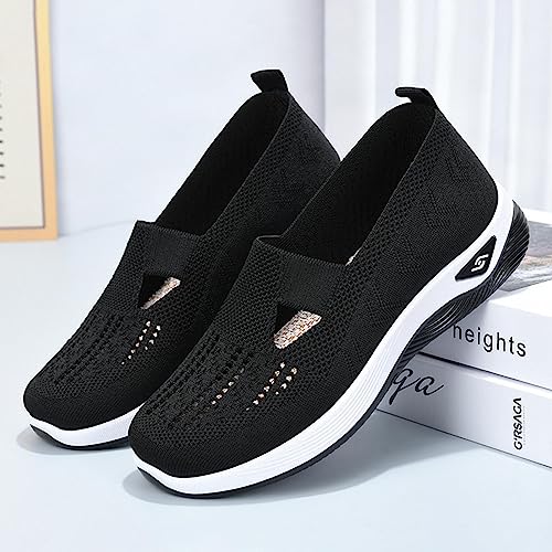 Tênis Ortopédicos para Mulheres | Sapatos leves sem cadarço | caminhada ao ar livre feminino, sapato