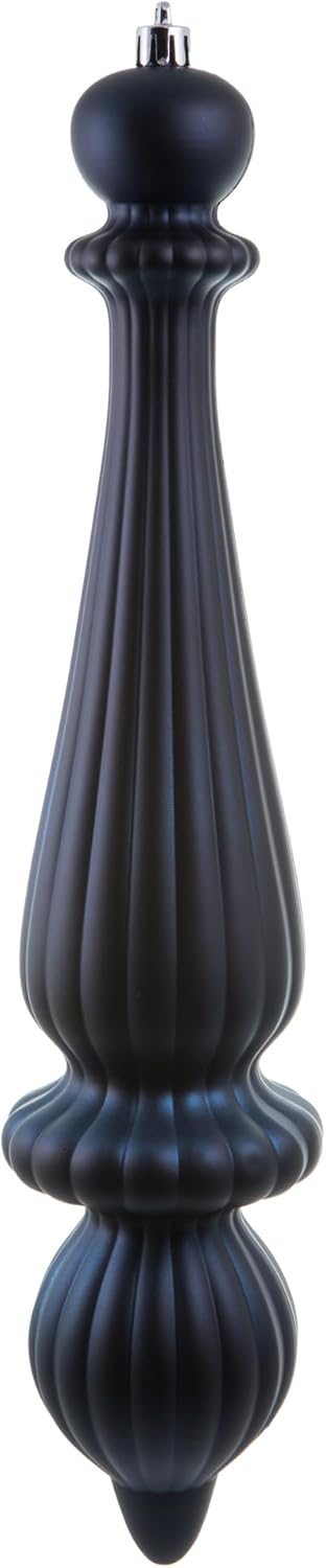 Vickerman 14" Midnt Blue Matte Finial Drop UV Pack of 2