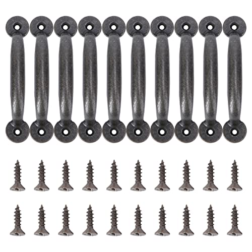 DOITOOL 10 pezzi tiri del cassetto dell\'annata per le maniglie per mobili dell\'armadio con viti, maniglioni per cassetti vintage per maniglioni per armadio da cucina (9x1,7x2,3 cm)