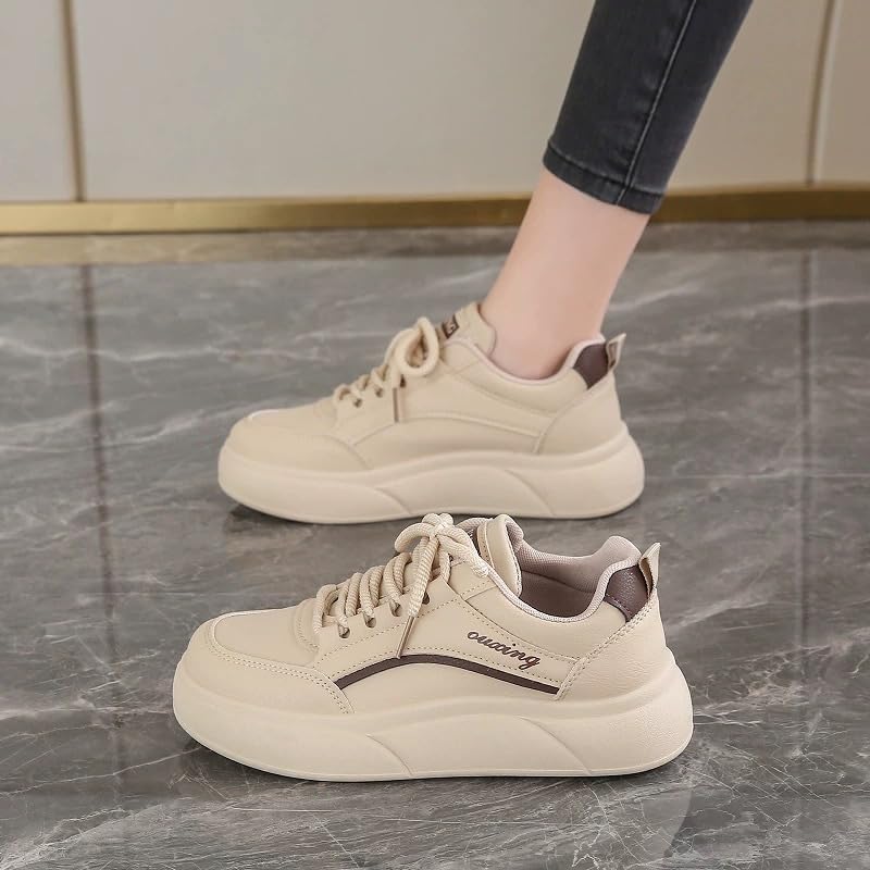 Platform Sneakers Women Chunky Sneakers Casual Walking Shoes Preppy Shoes Non Slip Breathable Fashion Sneakers