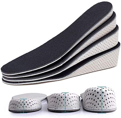 インソール シークレット 通気 防臭 滑り止め 低反発 衝撃吸収 身長アップ 中敷き サイズ調整 2cm/3cm/4cm アップ 男女兼用 (22.5〜27.0cm) (全敷, 2cm)