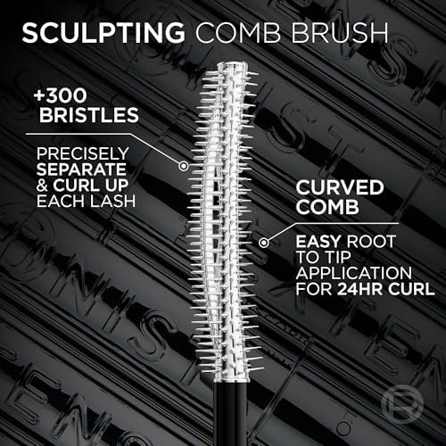 L'Oreal Paris Extensionist Mascara, Lengthening, Volumizing, and Curling Formula For a Lash Extension Eye Makeup Look, Washable Blackest Black — view 4