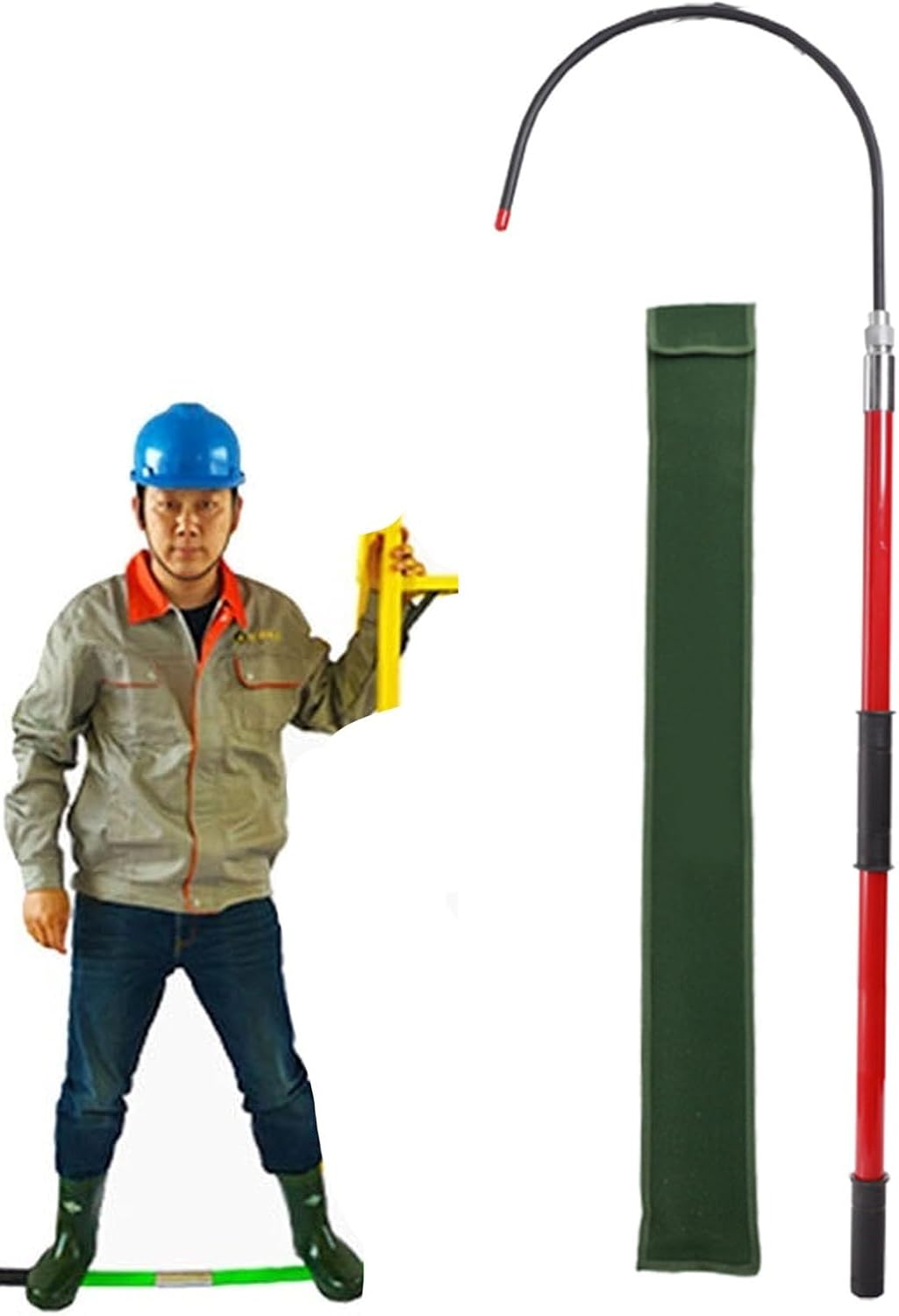 Rescue Hook Hot Stick for High Voltage, 220 Lbs Electrical Safety Tool for New Energy Vehicle Repairs - Emergency Protective Equipment, Available in 3ft, 5ft, 6ft, 10ft Lengths