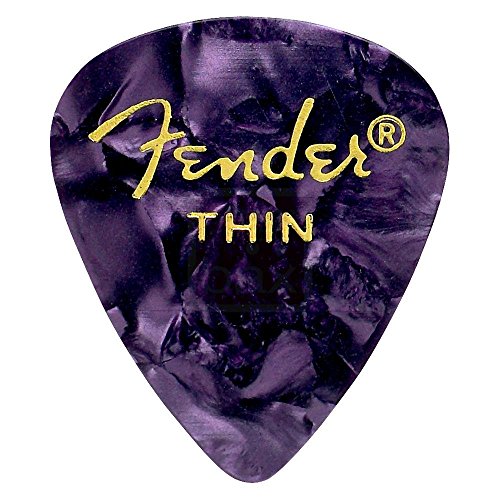 Fender Premium Celluloid Guitar Picks 351 Shape Purple Moto Thin 12-Pack