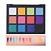 Allwon 12 Colors Eyeshadow Palette Matte Shimmer Palette Bold and Bright Collection Rainbow Colors Eye Shadow, 0.67 Ounce