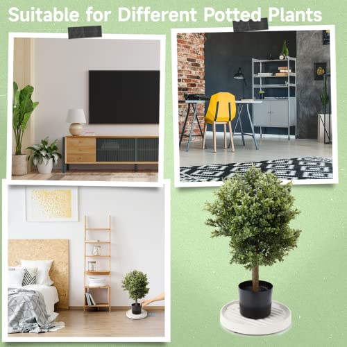 2 Packs Rolling Plant Caddies, Heavy Duty Plant Caddy With Hidden Wheels, Rolling Planter Caddies With Wheels, 360° Rolling Plant Roller Base With Casters, Beige #TOP5