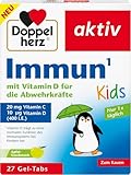 Doppelherz Immun Kids - Vitamin C und Vitamin D im Duo für Kinder ab 4 Jahren - 27 Gel-Tabs mit leckerem Apfel-Geschmack