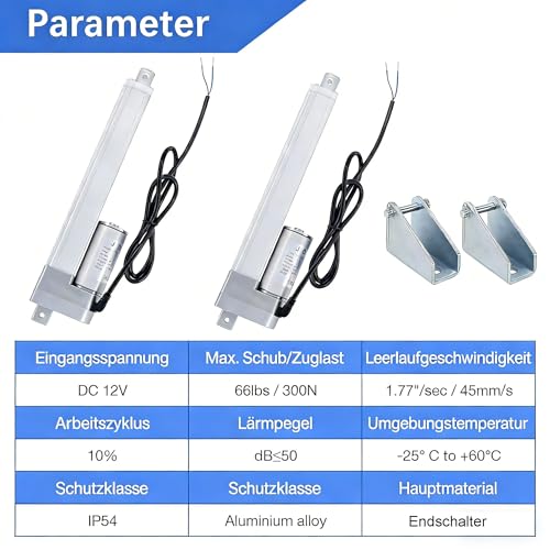 Linearantrieb DC 12V 300N 700mm Linearmotor Linear Actuator Lineartechnik-Aktuatoren für Medizinische,Automobil, Elektrische Türöffner,Lifting Sofa (45mm/s)