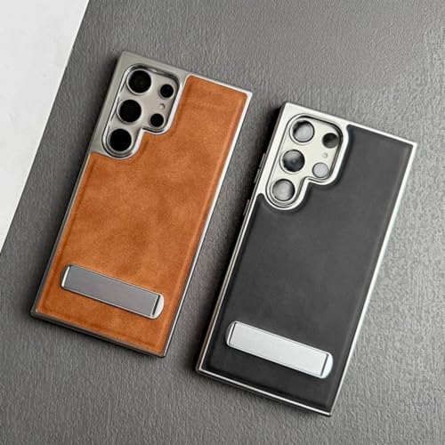 Étui cuir Samsung S25 Plus avec support intégré pour visioconférence et protection antichoc - 6