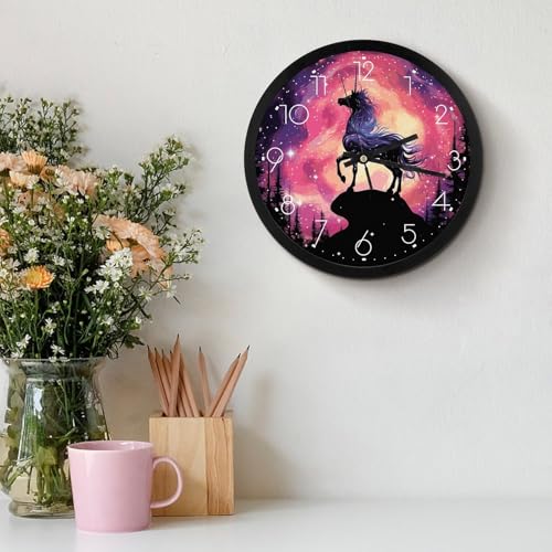 Horloge murale décorative ronde moderne 25 cm pour chambre à coucher et cuisine - 4