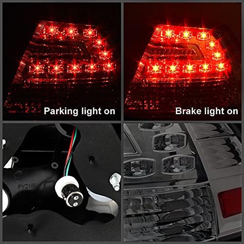 AKKON - For 08-09 Pontiac G8 GT GXP Sport Sedan Smoked LED Tail Lights Brake Lamps Taillamps Replacement Pair