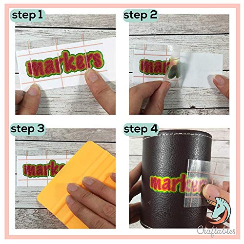 Craftables Clear Vinyl Transfer Paper Tape Roll W/Alignment Grid And Easy Release Paper | 12" X 25' Application Tape For Cameo, Cricut, Vinyl Decals, Signs, Windows, Stickers #TOP4