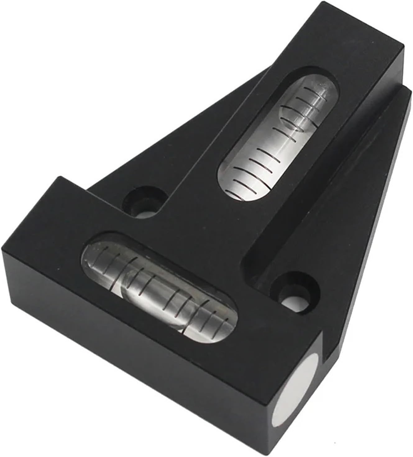 1pc Two Ways T-type Mini Spirit Level Bubble Portable XY Dual-axis Horizontal Measurement Instrument(1.5mm-White-Black)