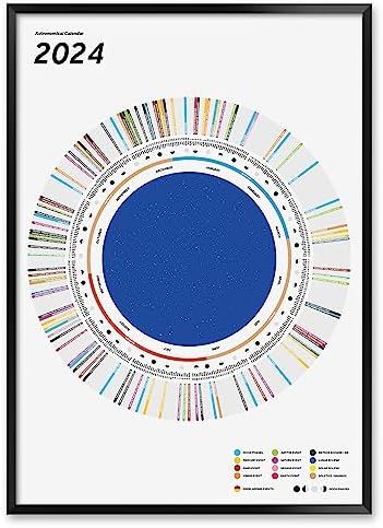 2024 Astronomical Calendar with Celestial Events, Astronomy Events Calendar with Lunar Phases