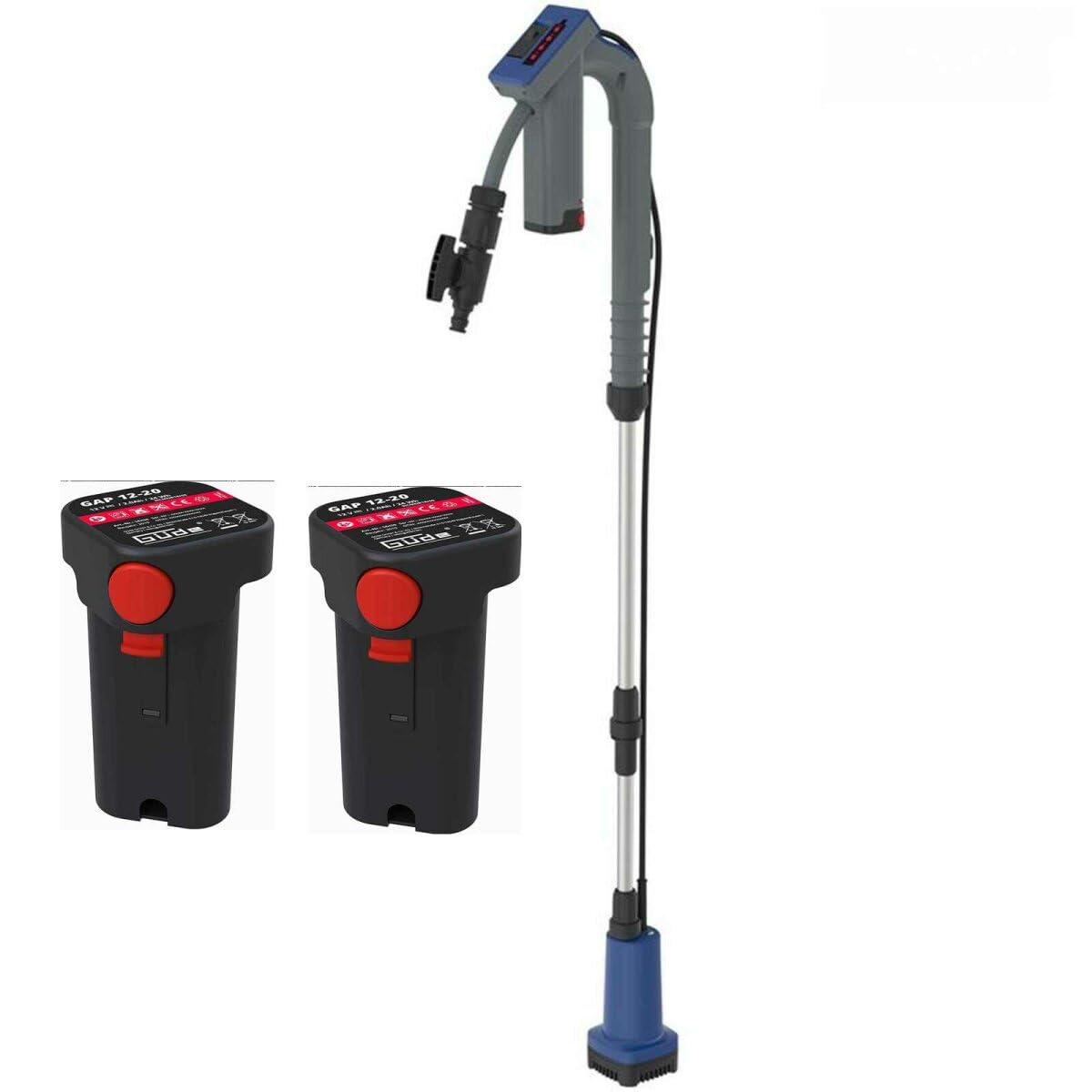 Güde Akku Regenfasspumpe 12V RFP 12-201-04 Gartenpumpe 2 Akkus und Ladegerät
