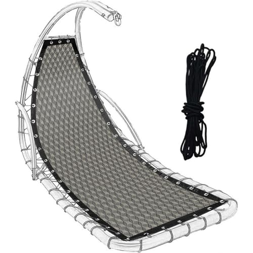 GORGECRAFT 197x64cm Tissu de Rechange pour Balancelle Suspendue,Toile de Balançoire de Jardin, Ensemble de Maille Renforcée de Rechange et Corde Durable pour...