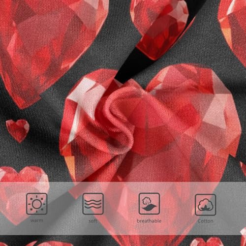 Red Gemstone Hearts Black Girls Underwear Toddler 2t Cotton Little Girl Panties Stylish Underpants Briefs3