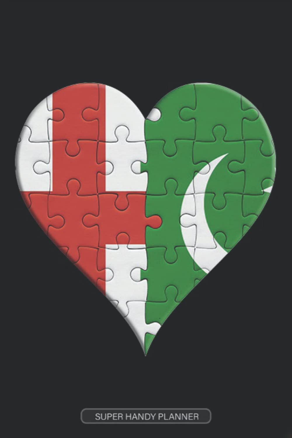 Planner: English Pakistani Flag United Heart Jigsaw Puzzle Flags Of England Pakistan