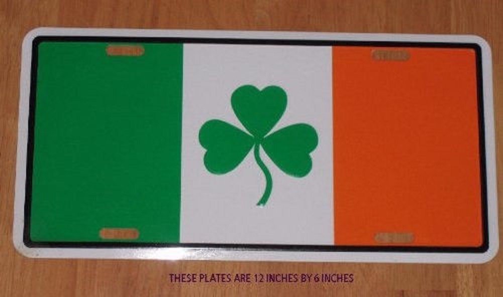 Irish Ireland Shamrock St Patricks Day Clover Leaf License Plate Auto Tag