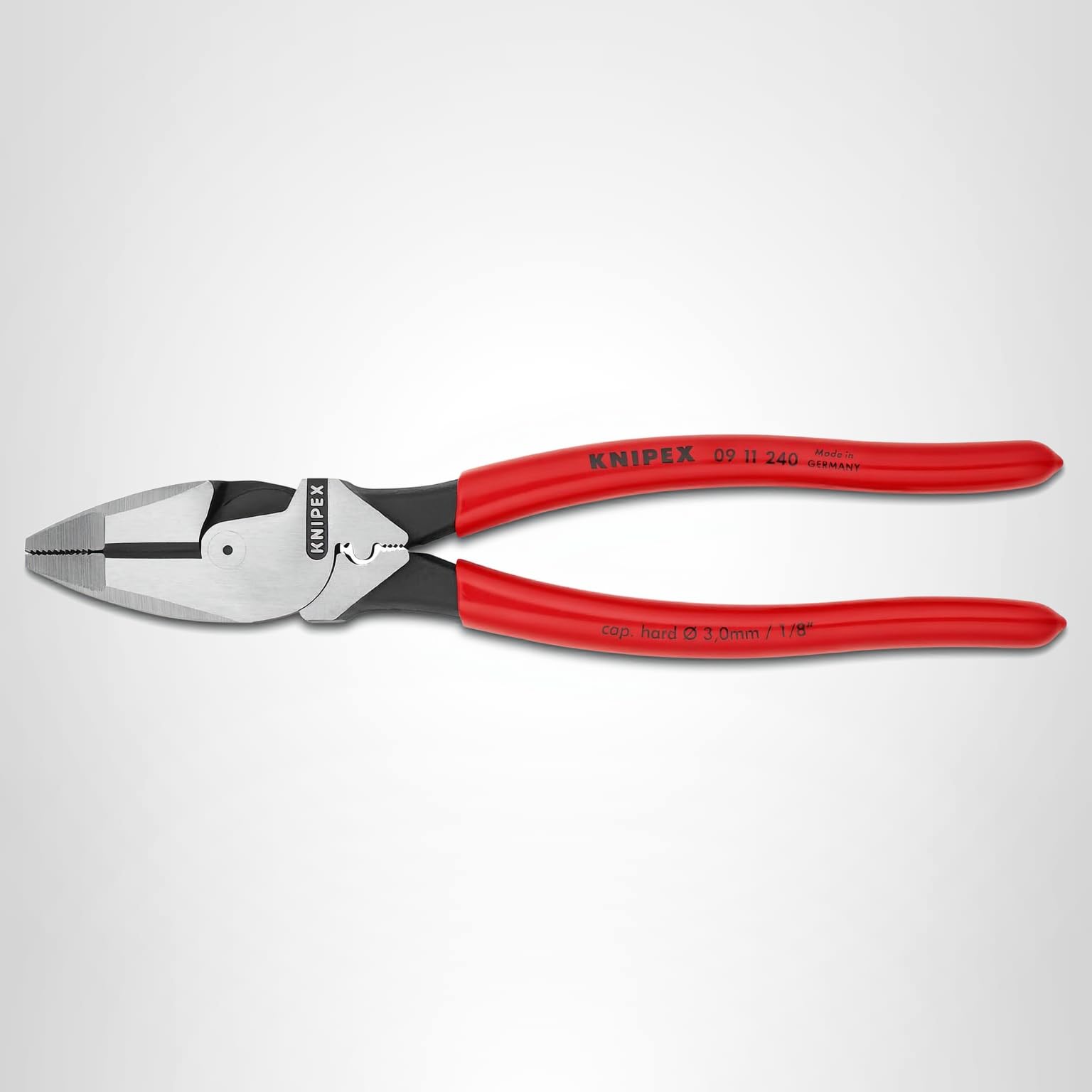 KNIPEX 09 11 240 SBA High Leverage Lineman Pliers New England with