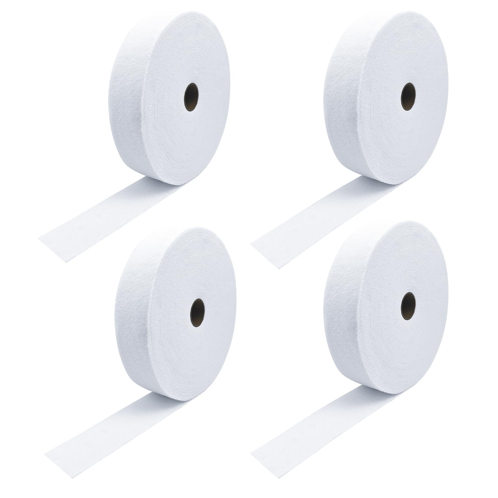 4 rotoli di imbottitura in misto cotone su un rotolo da 6,3 cm × 45 m di gelatina per tappeto, imbottitura da un rotolo di imbottitura per tappezzeria, rotoli di cotone per strisce di imbottitura da