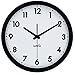 Hippih Non Ticking 12" Wall Clock with Glass Cover,Black and White