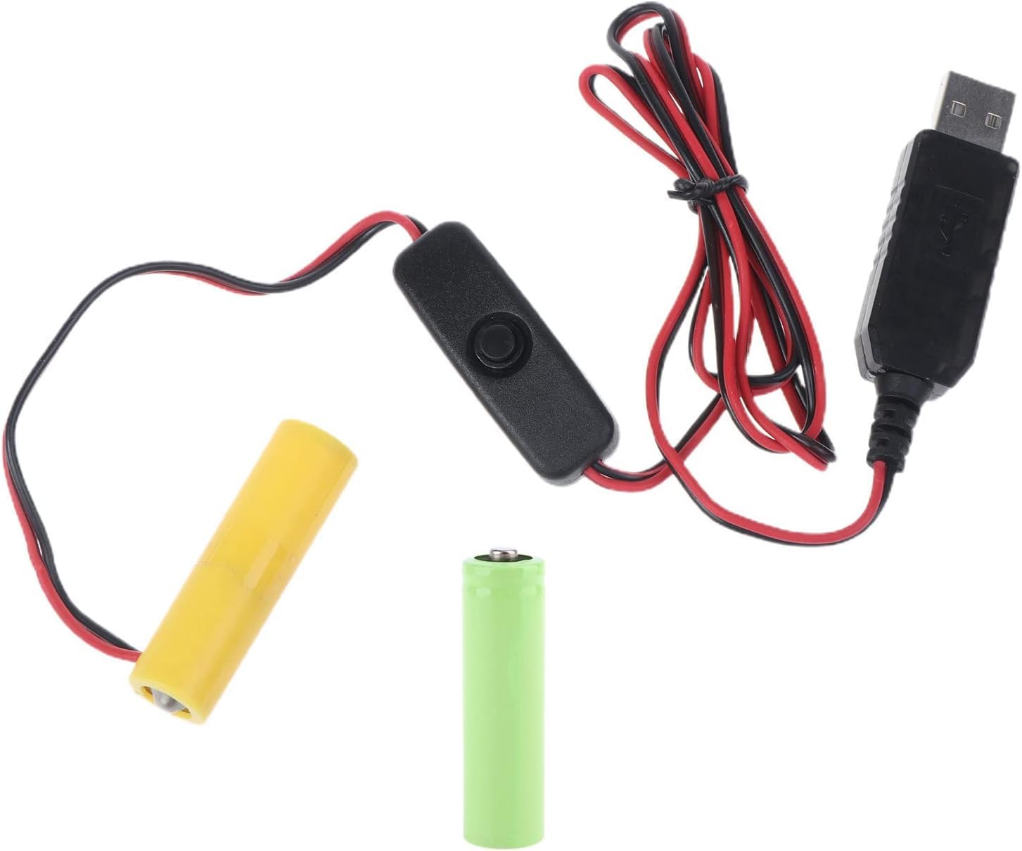 Dofaxgo 3V AA Battery Eliminator USB Power Supply Cable Replace,USB Cable with ON Off Switch