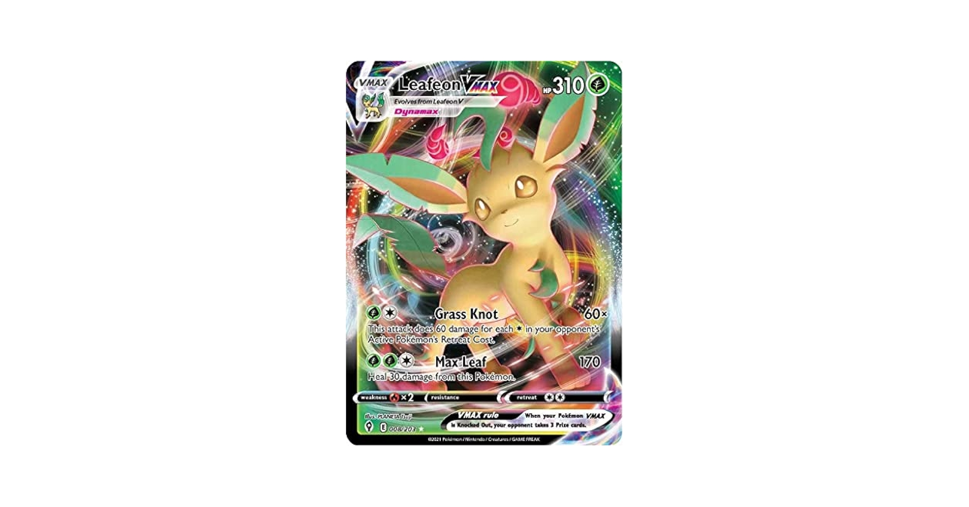 Amazon.com: Leafeon VMAX - 008/203 - Ultra Rare - Sword