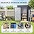 Grovellis 3x5 FT Outdoor Metal Storage Shed, Single Door, 1 Clear Window, Tool Shed for Garden, Patio, Backyard