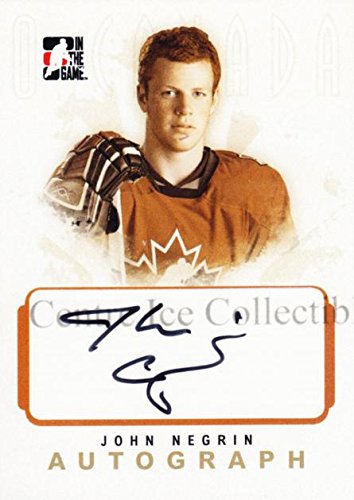 (CI) John Negrin Hockey Card 2007-08 ITG O Canada Auto AJNE John Negrin