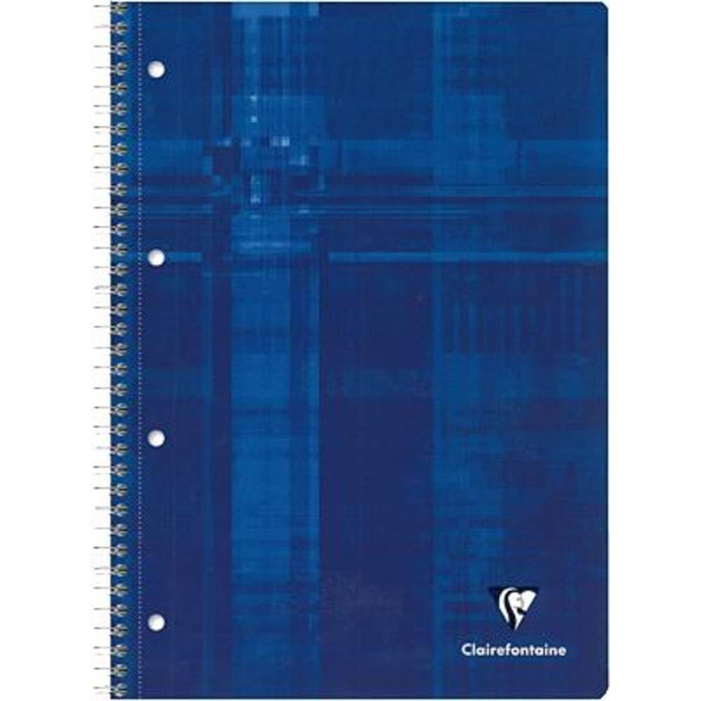 Clairefontaine A4+ Wirebound Notebook, 80 Sheets, Squared Ruling, 90gsm Brushed Vellum, Laminated Cover, Assorted Colours, Single Unit, Ref 8252C_PAQ