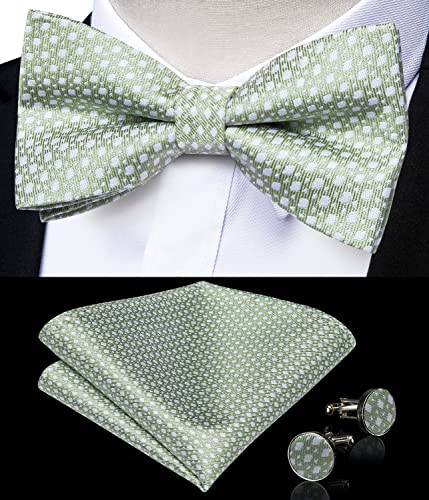 Image of DiBanGu Paisley Bow Tie and Supenders for Men Tuxedo Heavy Duty 6 Clips Suspender Adjustable Y-Shape Mens Trouser Braces