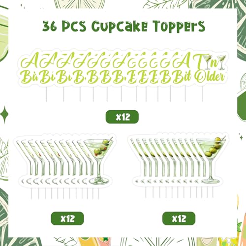 Decoraciones de cumpleaños con temática de cóctel para mesas de postres 5
