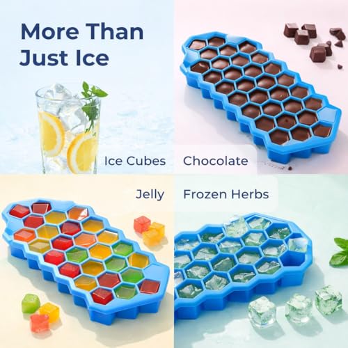 Bandeja de Hielo Honeycomb de Silicona Flexible Azul miniatura 6