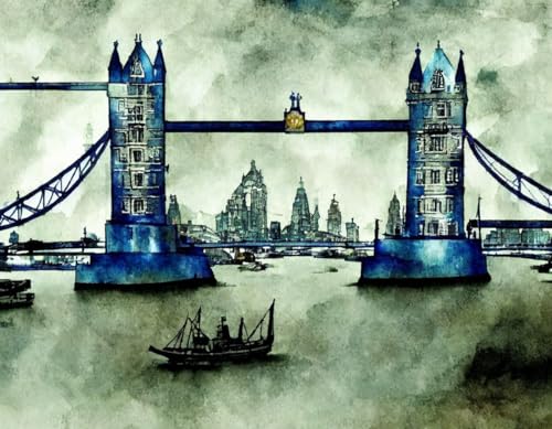Tower Bridge aquarelle affiches sur toile pour sublimer votre salon contemporain