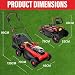 MZK 40V 41cm Cordless Electric Lawn Mower, 2-in-1 Brushless Push Mower with 5 Adjustable Cutting Heights, Includes 2x 4.0Ah Batteries, Charger & 42L Grass Collection Box